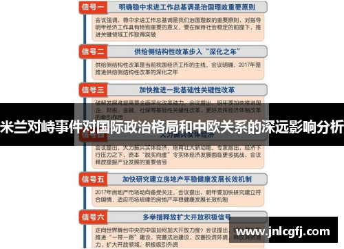 米兰对峙事件对国际政治格局和中欧关系的深远影响分析